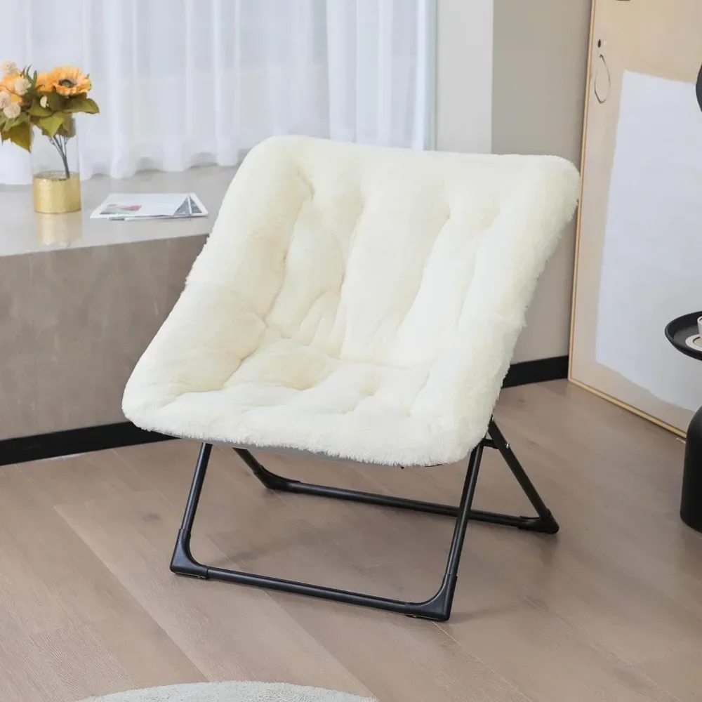 Comfy Chair With Metal Frame Chairs for Living Room Furniture Faux Fur Foldable Bedroom Chair Home Relaxing
Comfy Chair With Metal Frame Chairs for Living Room Furniture Faux Fur Foldable Bedroom Chair Home Relaxing