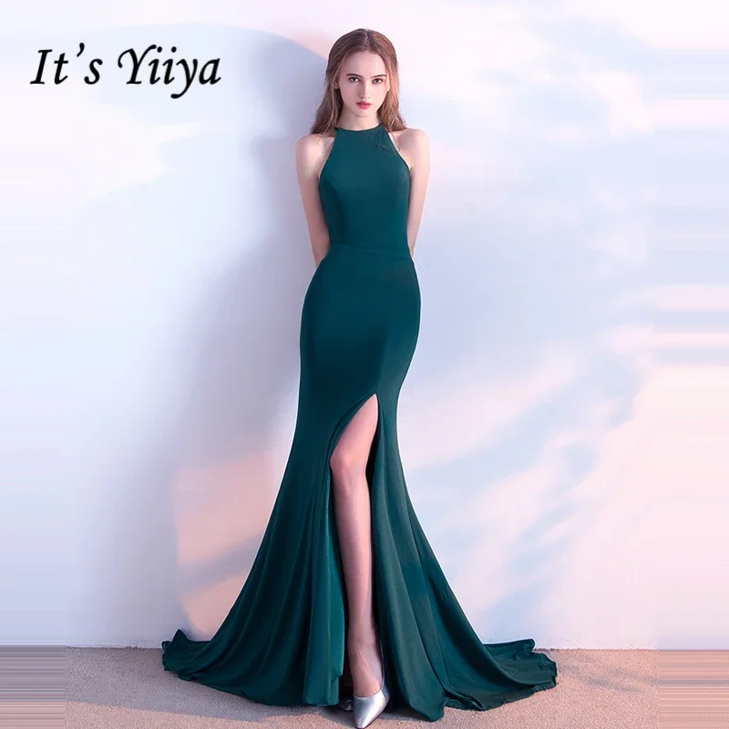 It's Yiiya Customized Evening Dress Green Halter Neck Zipper Back Mermaid Trumpet Train Plus size Woman Party Formal Gown LX759
It's Yiiya Customized Evening Dress Green Halter Neck Zipper Back Mermaid Trumpet Train Plus size Woman Party Formal Gown LX759