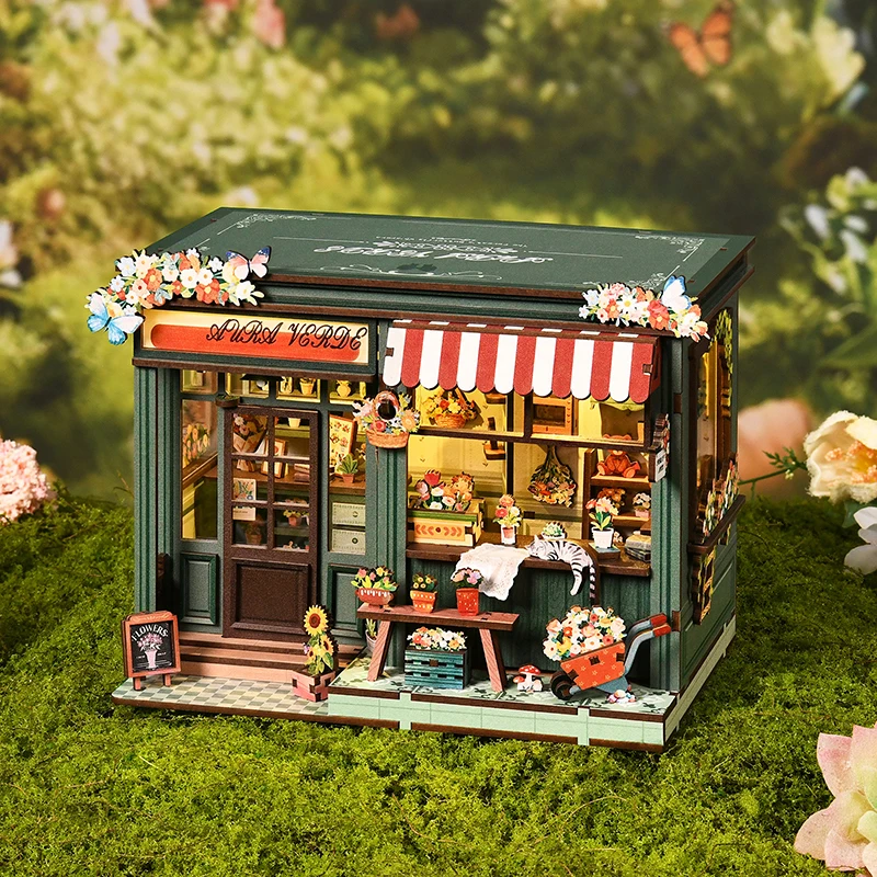 Zuuton DIY Cozy Flower Shop Book Nook 3D Wooden Puzzle with Warm LED Light Miniature Dollhouse Bookend Bookshelf Decor Craft Gif
Zuuton DIY Cozy Flower Shop Book Nook 3D Wooden Puzzle with Warm LED Light Miniature Dollhouse Bookend Bookshelf Decor Craft Gif