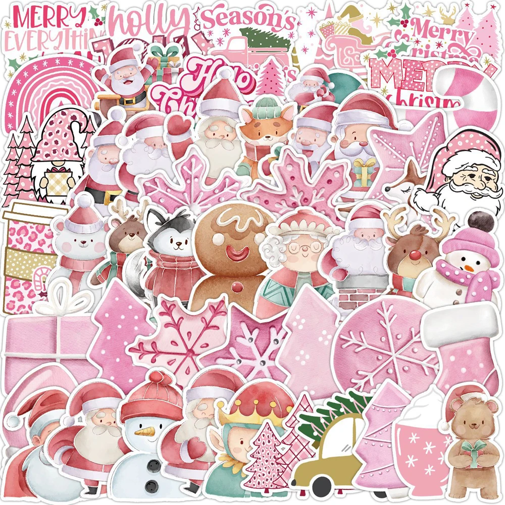 10/30/50pcs Cute Cartoon Pink Santa Claus Christmas Graffiti Stickers Phone Notebook Suitcase Laptop Kawaii Sticker for Girl Kid
10/30/50pcs Cute Cartoon Pink Santa Claus Christmas Graffiti Stickers Phone Notebook Suitcase Laptop Kawaii Sticker for Girl Kid