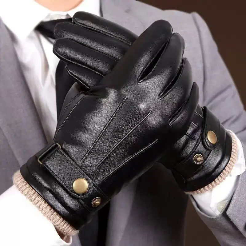 Korean Style Premium Men's Winter Sheepskin Warm Gloves Fleece-lined Windproof Genuine Leather Driving Gloves Outdoor Gloves
Korean Style Premium Men's Winter Sheepskin Warm Gloves Fleece-lined Windproof Genuine Leather Driving Gloves Outdoor Gloves