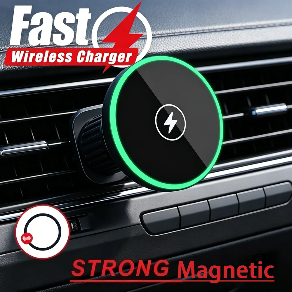 30W Magnetic Car Wireless Chargers LED Light For iPhone 12 13 14 15 Pro Max Phone Holder Stand Mount Fast Charging Station
30W Magnetic Car Wireless Chargers LED Light For iPhone 12 13 14 15 Pro Max Phone Holder Stand Mount Fast Charging Station