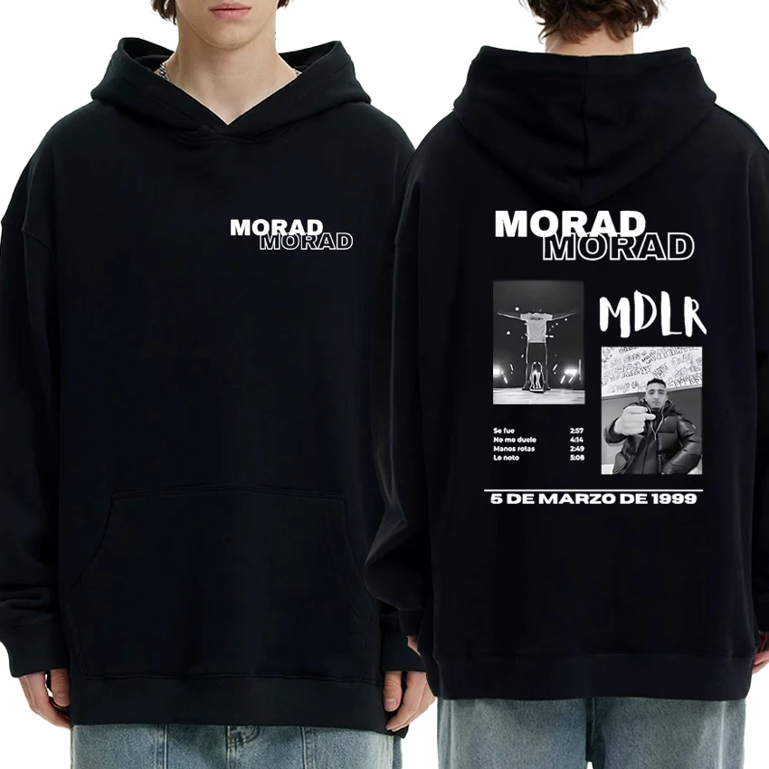 2025 Rapper Morad MDLR Tour Album Double Sided Graphic Hoodie Men women vintage hip hop streetwear Unisex black Fleece pullover
2025 Rapper Morad MDLR Tour Album Double Sided Graphic Hoodie Men women vintage hip hop streetwear Unisex black Fleece pullover