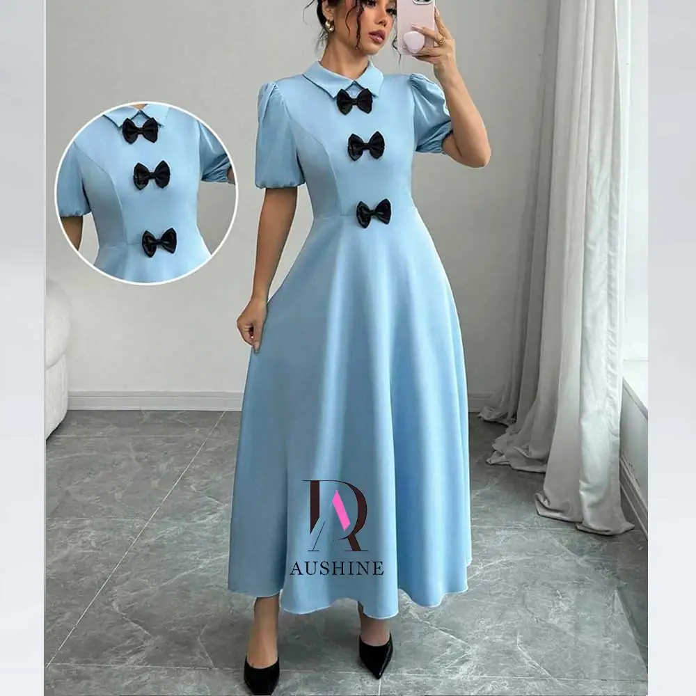 Aushine Customized Birthday Evening Dress Ankle Length Short Sleeves Summer Elegant Wedding Party Gowns For Women Arab 2024
Aushine Customized Birthday Evening Dress Ankle Length Short Sleeves Summer Elegant Wedding Party Gowns For Women Arab 2024