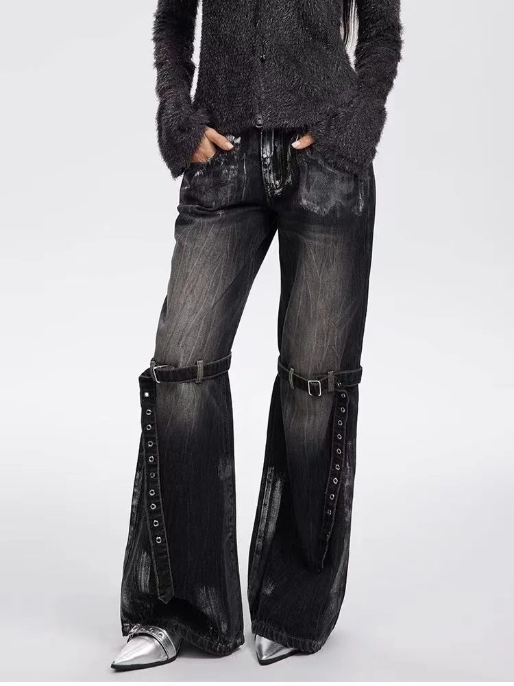 Black Women's Jeans High Waist Hip Hop Straight Fashion Pants Streetwear Harajuku Y2K Star 2024 Female Wide Leg Denim Trouser
Black Women's Jeans High Waist Hip Hop Straight Fashion Pants Streetwear Harajuku Y2K Star 2024 Female Wide Leg Denim Trouser