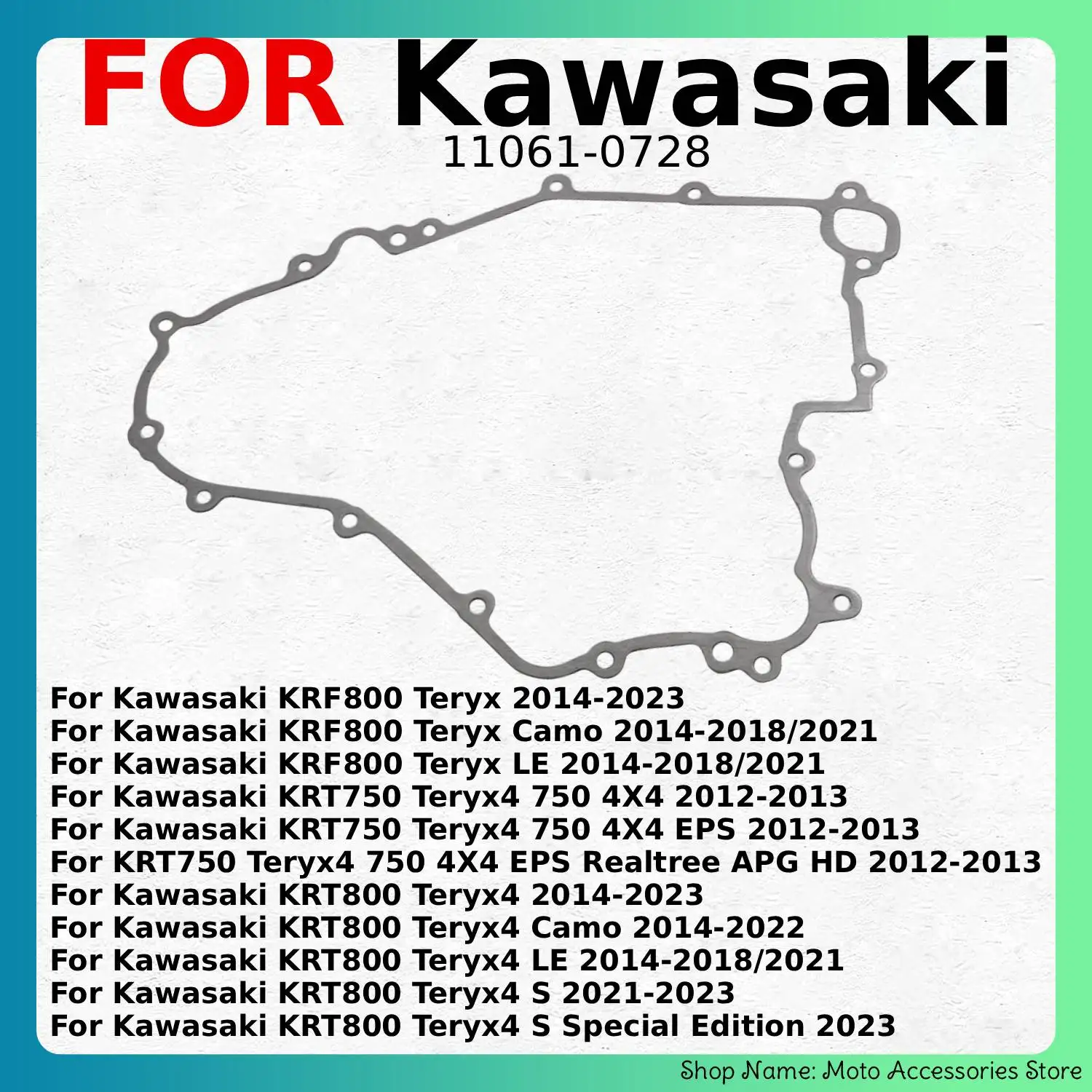 Generator Cover Gasket For Kawasaki KRF800 Teryx Camo LE KRT750 50 4X4 EPS Realtree APG HD KRT800 Teryx4 Camo OEM:11061-0728
Generator Cover Gasket For Kawasaki KRF800 Teryx Camo LE KRT750 50 4X4 EPS Realtree APG HD KRT800 Teryx4 Camo OEM:11061-0728