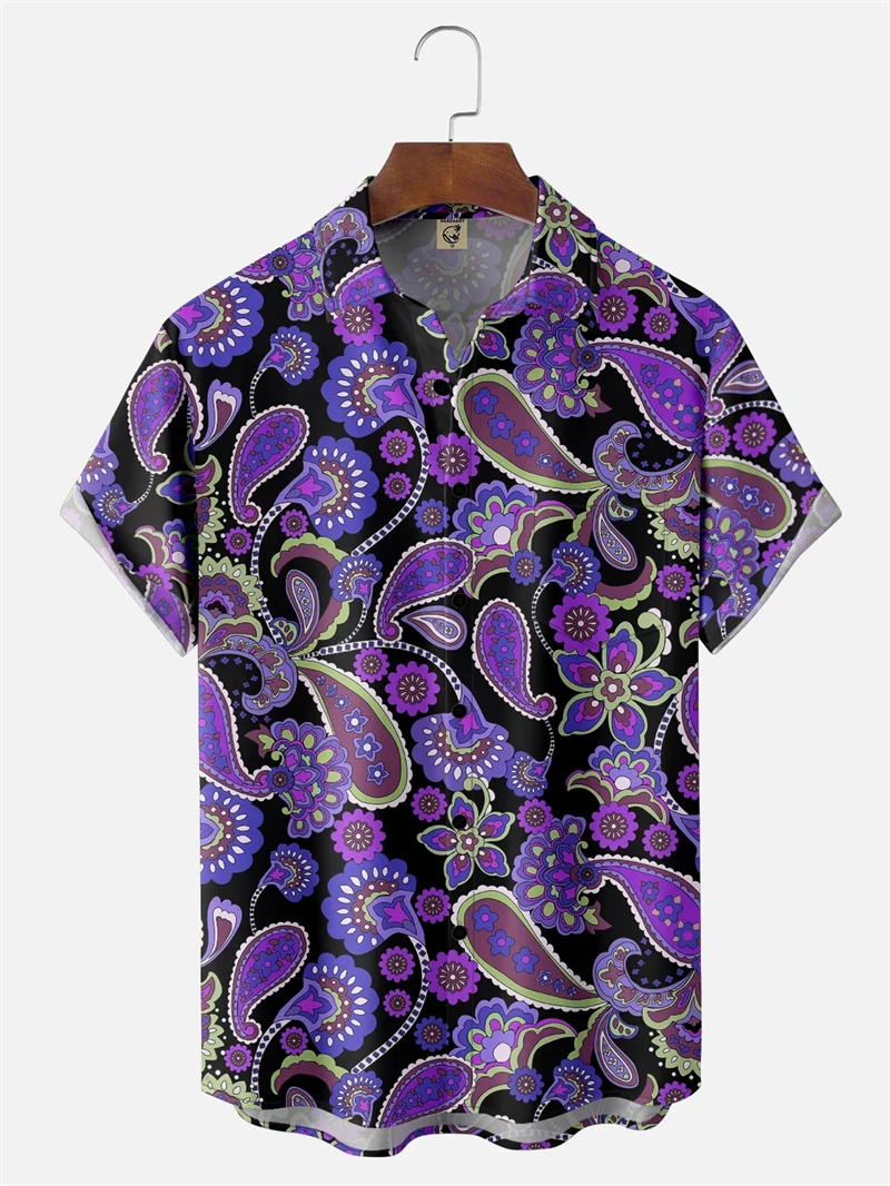 Men Hawaii Shirts 3D Paisley Graphic Short-sleeved Button Shirts Summer New Casual Lapel Unisex Tops Oversized Personality Tees
Men Hawaii Shirts 3D Paisley Graphic Short-sleeved Button Shirts Summer New Casual Lapel Unisex Tops Oversized Personality Tees