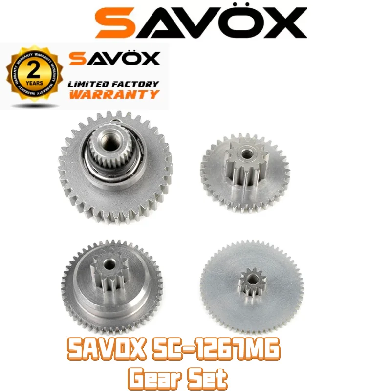 Original SAVOX SC-1267MG Gear Set High Torque Titanium Gear Servo SAVOX 1267 Including bearings
Original SAVOX SC-1267MG Gear Set High Torque Titanium Gear Servo SAVOX 1267 Including bearings