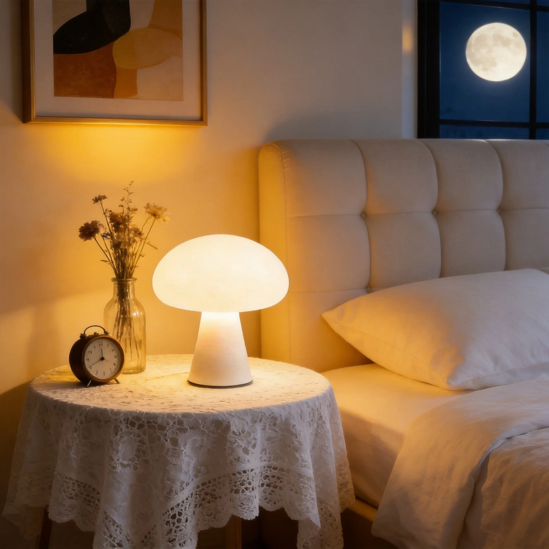 Cream Mushroom Table Lamp, Rechargeable Touch Dimmable Night Light, Ins Luxury Desk Lamp for Bedroom Study Bedside Decor
Cream Mushroom Table Lamp, Rechargeable Touch Dimmable Night Light, Ins Luxury Desk Lamp for Bedroom Study Bedside Decor