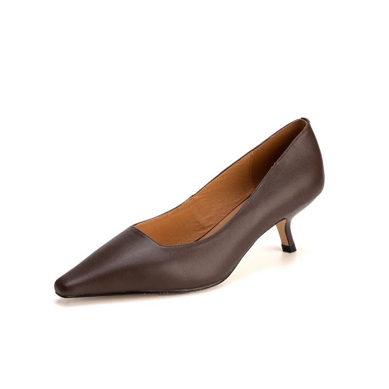 Woman Shoes Thin Heel Pumps Handmade Shoes Slip On Genuine Leather Pointed Toe Elegant Shoes Slip On Party Wedding Dress Shoes
Woman Shoes Thin Heel Pumps Handmade Shoes Slip On Genuine Leather Pointed Toe Elegant Shoes Slip On Party Wedding Dress Shoes