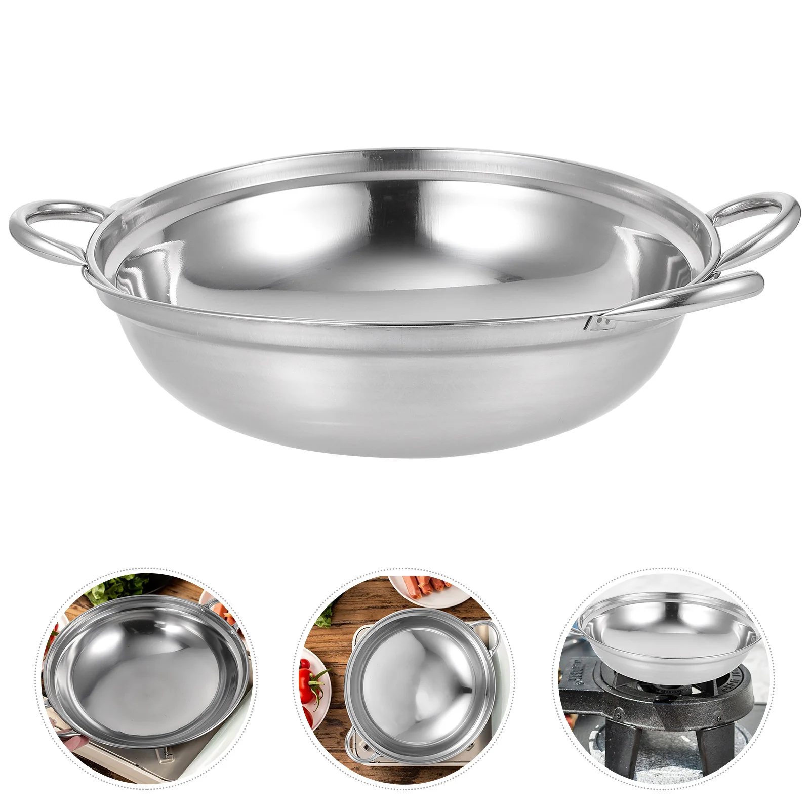 2 Pcs Pot Cooking Anti-spill Hot Stainless Steel Non-stick Metal Handle Small Pots Kitchen
2 Pcs Pot Cooking Anti-spill Hot Stainless Steel Non-stick Metal Handle Small Pots Kitchen