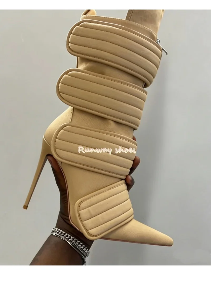 Pointed Multiple Broadband Connections Women's Mid-calf Boots Stilettos Spring And Autumn Style Retro Style Luxury Women's Shoes
Pointed Multiple Broadband Connections Women's Mid-calf Boots Stilettos Spring And Autumn Style Retro Style Luxury Women's Shoes