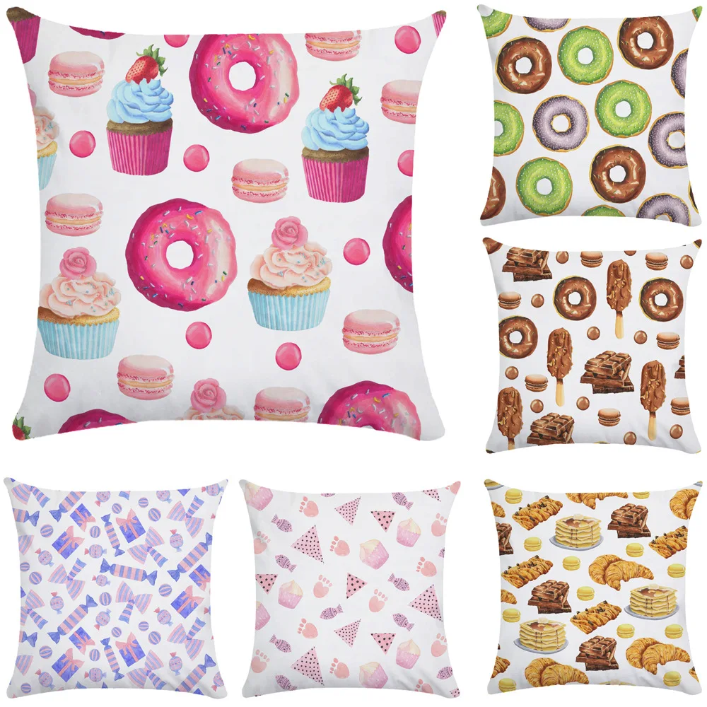 Cute Donut Ice Cream Pillowcase Cake Candy Pillow Covers Decorative Girls Room Sofa Bed Couch Pillows Case for Living Room 45x45
Cute Donut Ice Cream Pillowcase Cake Candy Pillow Covers Decorative Girls Room Sofa Bed Couch Pillows Case for Living Room 45x45