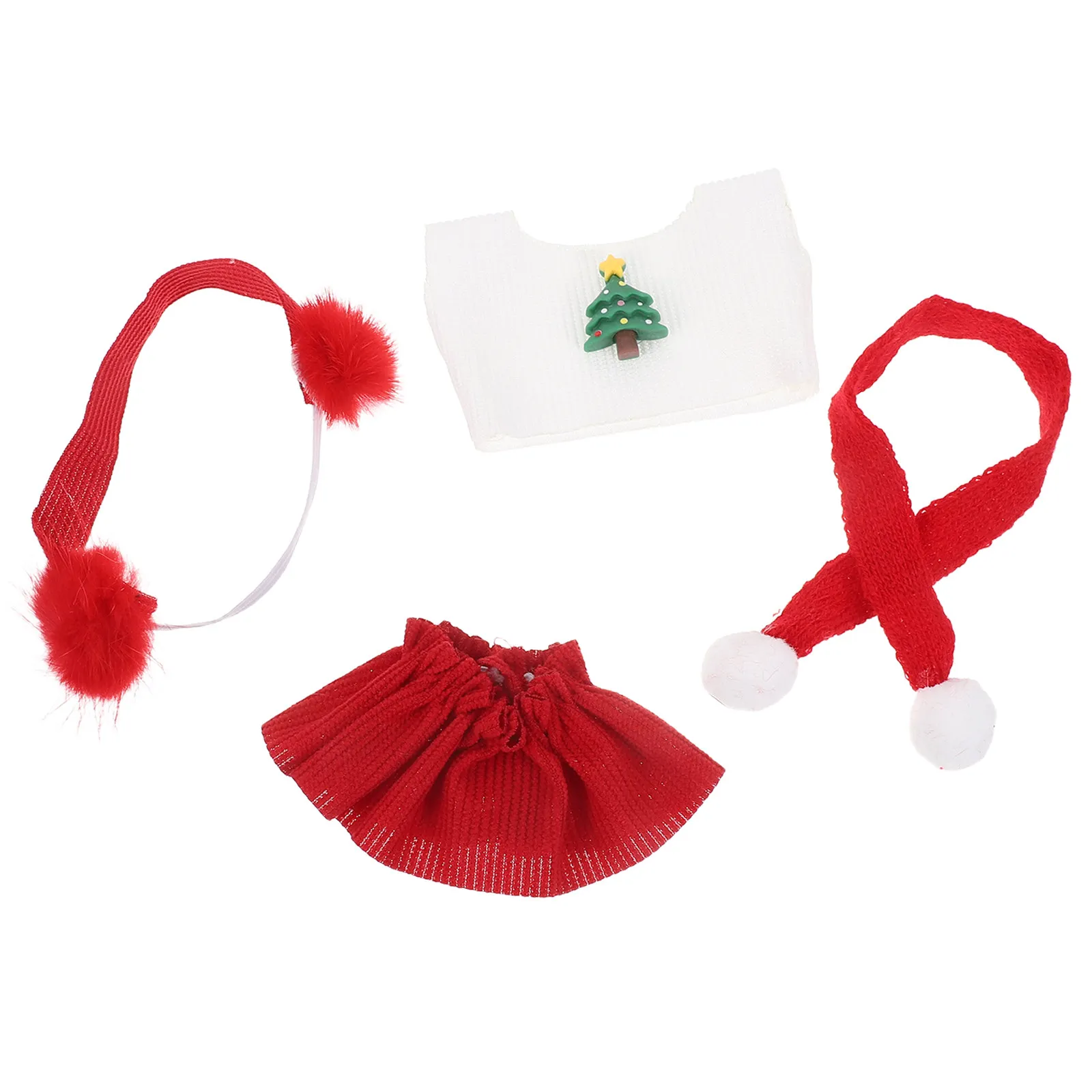 1Set Christmas Clothes Pack Knitted Santa Sweater Skirt Scarf Earmuffs Holiday Dress Up Clothes Winter Outfit Set
1Set Christmas Clothes Pack Knitted Santa Sweater Skirt Scarf Earmuffs Holiday Dress Up Clothes Winter Outfit Set
