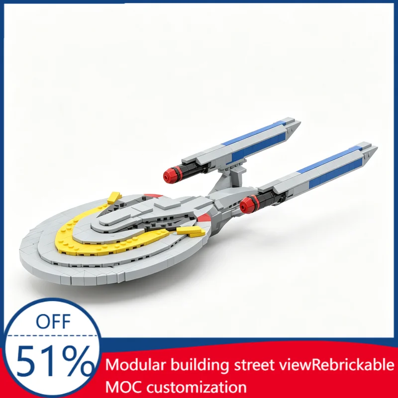 868PCS MOC Star Trek Alternate Sovereign Class USS Cerritos Starship Building Blocks Educational Assembly Toy Gift Collection
868PCS MOC Star Trek Alternate Sovereign Class USS Cerritos Starship Building Blocks Educational Assembly Toy Gift Collection