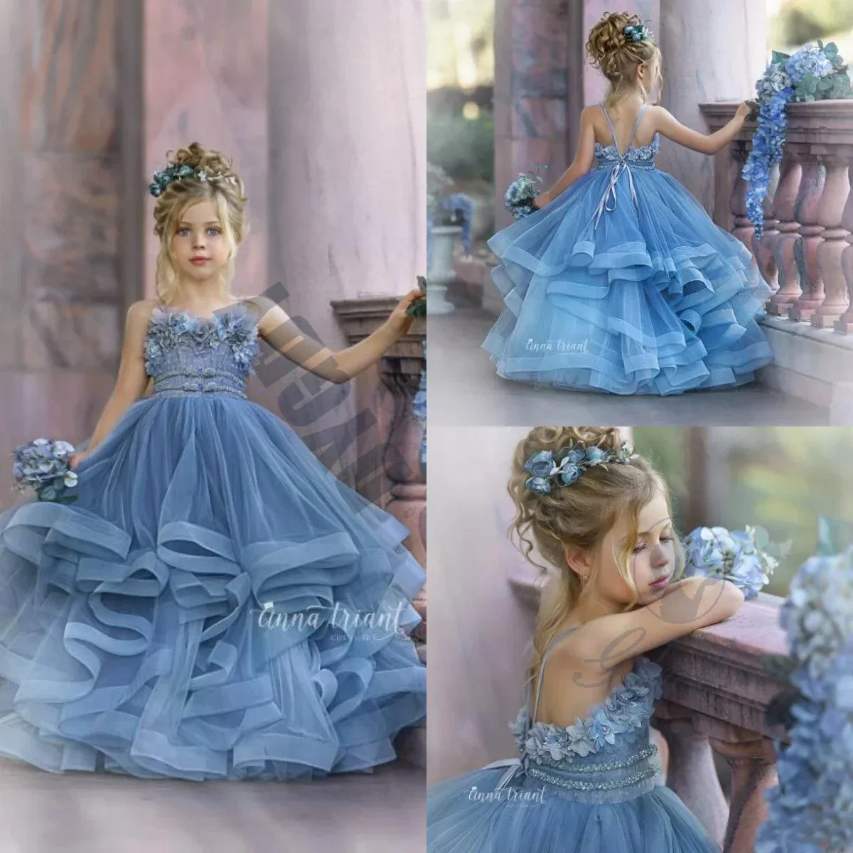 Tulle Ruffle Flower Girl Dresses For Wedding Toddlers Straps Lace Appliques Cute Princess Pageant Dress Kids Birthday Party Gown
Tulle Ruffle Flower Girl Dresses For Wedding Toddlers Straps Lace Appliques Cute Princess Pageant Dress Kids Birthday Party Gown