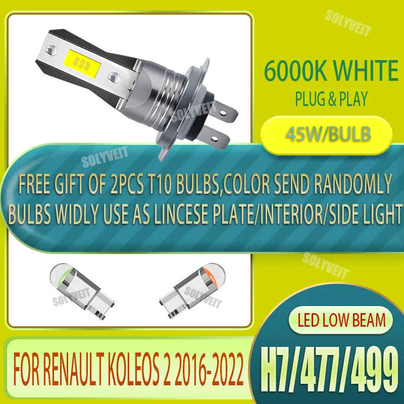 Plug and Play LED Headlight Bulbs Low Beam 6000K Easy Installation For RENAULT KOLEOS 2 2016 2017 2018 2019 2020 2021 2022
Plug and Play LED Headlight Bulbs Low Beam 6000K Easy Installation For RENAULT KOLEOS 2 2016 2017 2018 2019 2020 2021 2022