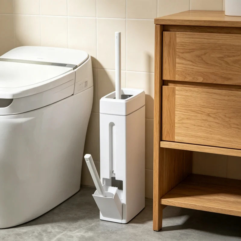 Slim Narrow Bathroom Trash Can with Toilet Brush Combo, 4.5L Sealed Garbage Can with Lid, Odor-Proof Space-Saving PP Waste Bin
Slim Narrow Bathroom Trash Can with Toilet Brush Combo, 4.5L Sealed Garbage Can with Lid, Odor-Proof Space-Saving PP Waste Bin