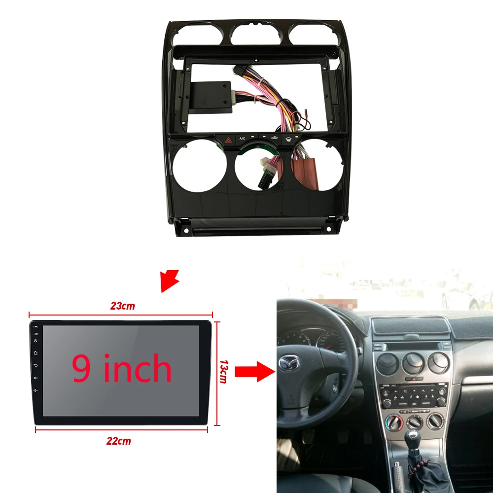 BYNCH 9 Inch Radio Fascia for Mazda 6 2004-2016 Stereo Panel Dashboard Refitting Trim Kit Frame Bezel
BYNCH 9 Inch Radio Fascia for Mazda 6 2004-2016 Stereo Panel Dashboard Refitting Trim Kit Frame Bezel