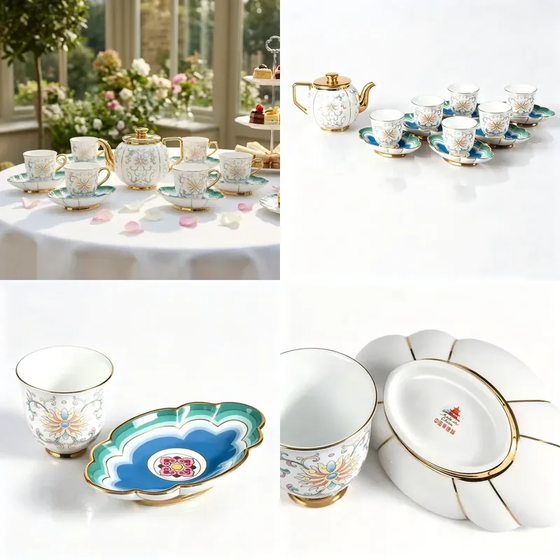【CHIMU HOME】 14-Piece Porcelain and Coffee Set with Baoxiang Floral Design for Home and Office
【CHIMU HOME】 14-Piece Porcelain and Coffee Set with Baoxiang Floral Design for Home and Office