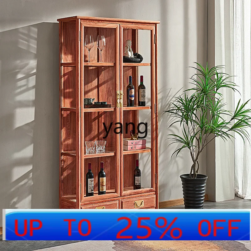 CX new Chinese wine cabinet furniture rosewood living room home glass display cabinet 
CX new Chinese wine cabinet furniture rosewood living room home glass display cabinet