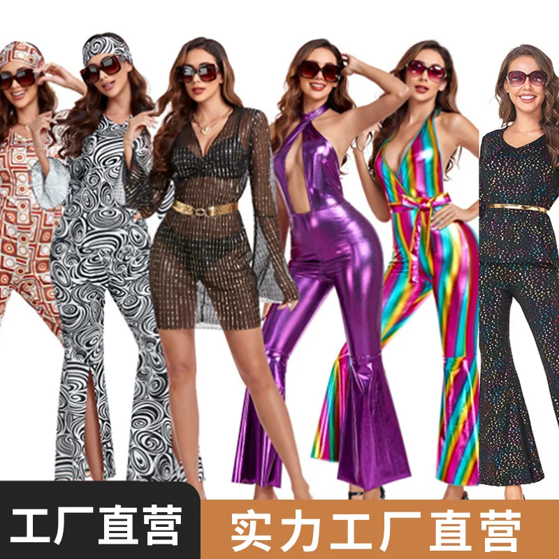 Women Sexy Rock Disco Hippies Cosplay Costumes Adult Halloween 70's 80's Hippies Dance Outfits Party Dress Cosplay Costume Women
Women Sexy Rock Disco Hippies Cosplay Costumes Adult Halloween 70's 80's Hippies Dance Outfits Party Dress Cosplay Costume Women