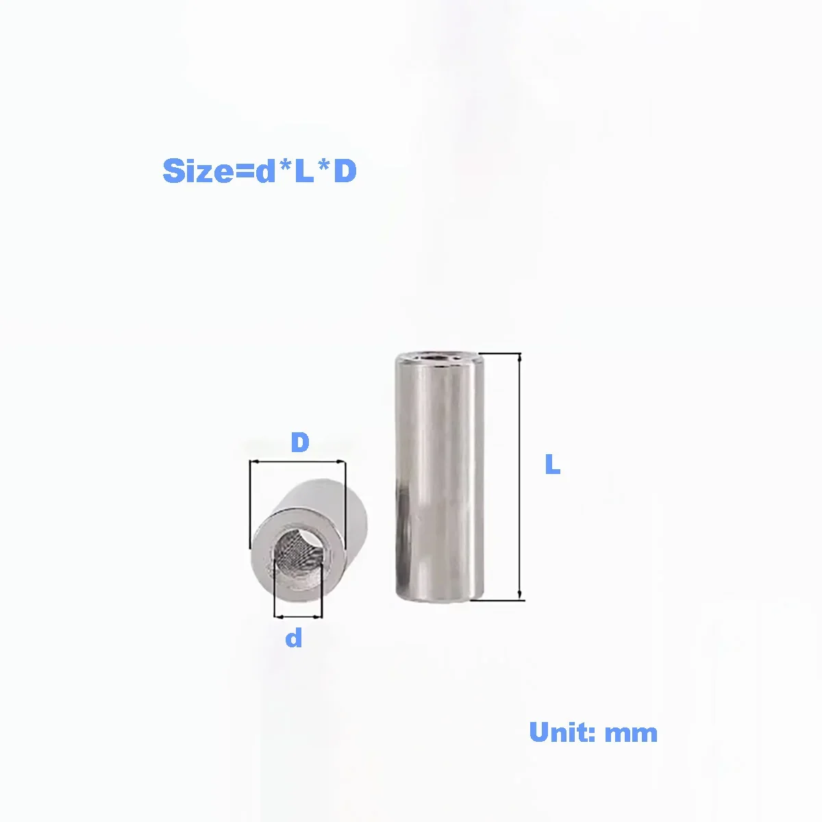 304 Stainless Steel Circular Extended Nut Rod / Cylindrical Nut Joint Screw M3M4M5M6M8M12M16
304 Stainless Steel Circular Extended Nut Rod / Cylindrical Nut Joint Screw M3M4M5M6M8M12M16