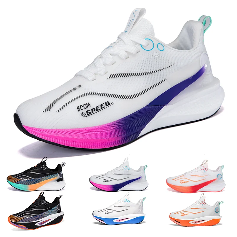 Carbon Fiber Running Shoes Breathable Mesh Stability Sole for Marathon Race Road Training Men Women Lightweight Shock absorption
Carbon Fiber Running Shoes Breathable Mesh Stability Sole for Marathon Race Road Training Men Women Lightweight Shock absorption