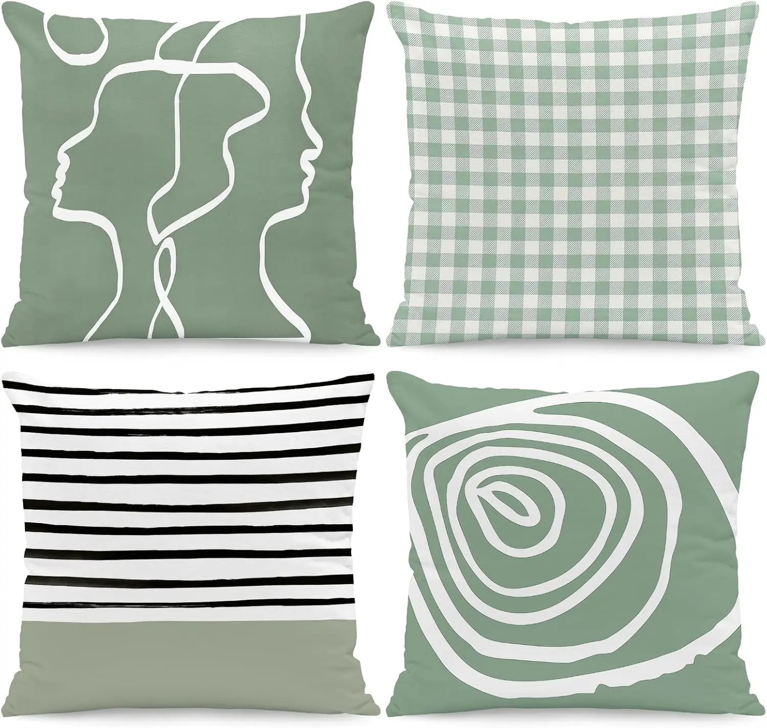 4pcs Modern Abstract Line Art Green Black White Printed Pillow Cover Polyester Cushion Case 2D Flat Trendy Home Decor Now
4pcs Modern Abstract Line Art Green Black White Printed Pillow Cover Polyester Cushion Case 2D Flat Trendy Home Decor Now