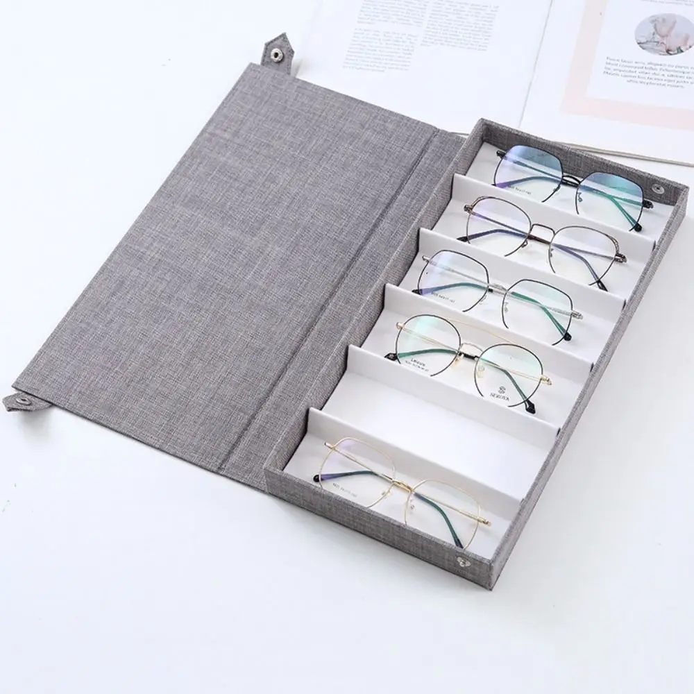 Durable Multi Grid 6 Slots Glasses Case Anti Pressure Linen Glasses Storage Box Portable Eyeglass Display Box For Women Men
Durable Multi Grid 6 Slots Glasses Case Anti Pressure Linen Glasses Storage Box Portable Eyeglass Display Box For Women Men