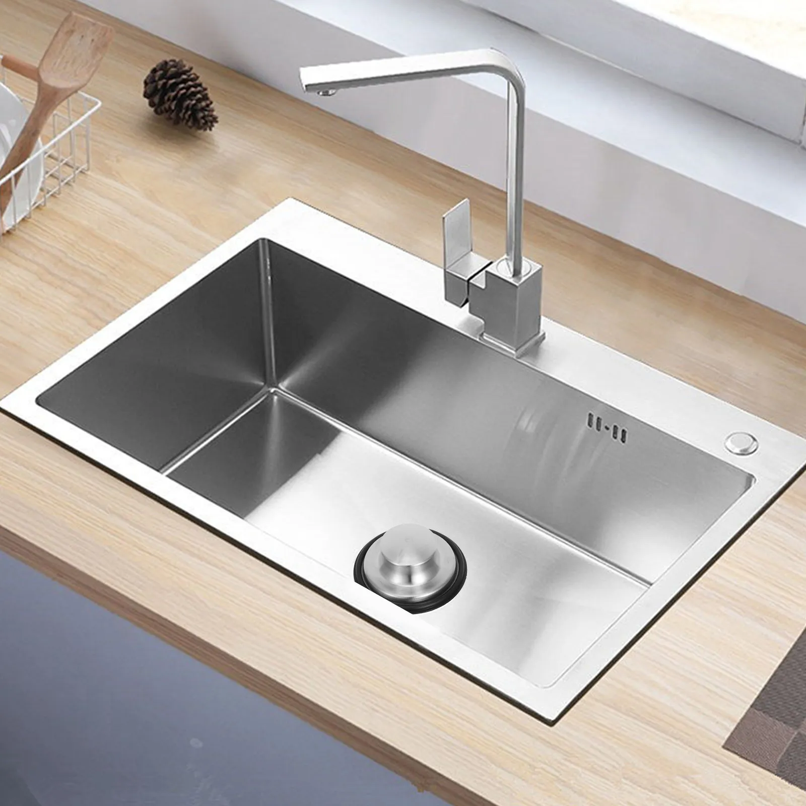 Kitchen Sink Plug Stopper Drain Plug for Garbage Disposal Sink Stopper Functional Tight Seal Prevents Dirt Buildup Simple Insert
Kitchen Sink Plug Stopper Drain Plug for Garbage Disposal Sink Stopper Functional Tight Seal Prevents Dirt Buildup Simple Insert