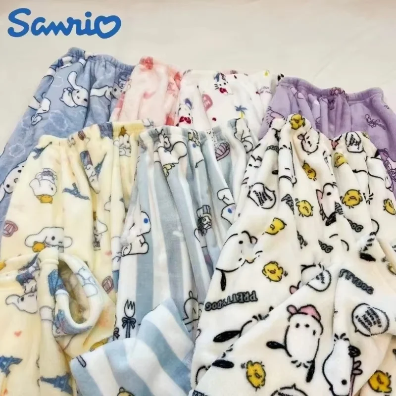 Sanrio Hello Kitty Pajamas Flannel Women Warm Woolen White Cartoon Anime Casual Home Pants Autumn Trousers
Sanrio Hello Kitty Pajamas Flannel Women Warm Woolen White Cartoon Anime Casual Home Pants Autumn Trousers