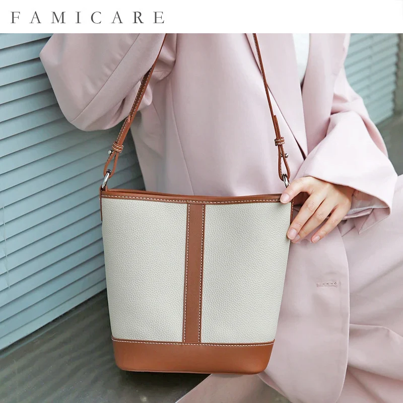 Women's Bags Genuine Leather Commuter Bucket Cross-body Shoulder Bag 2025 New Head Layer Cowhide Tote Female Commuting Messenger
Women's Bags Genuine Leather Commuter Bucket Cross-body Shoulder Bag 2025 New Head Layer Cowhide Tote Female Commuting Messenger