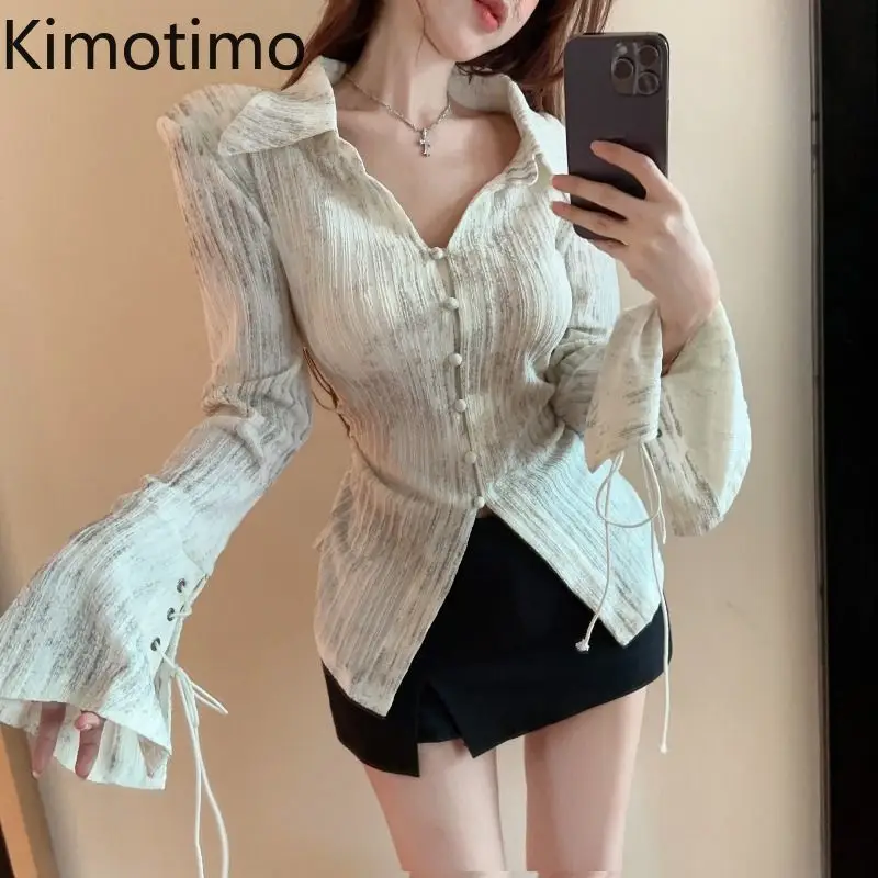 Kimotimo Французская сексуальная рубашка на талии Женская рубашка Pure Tie Dye на шнуровке с длинным рукавом Тонкий укороченный топ Весенняя блузка с v-образным вырезом и пуговицами Y2k
Kimotimo Французская сексуальная рубашка на талии Женская рубашка Pure Tie Dye на шнуровке с длинным рукавом Тонкий укороченный топ Весенняя блузка с v-образным вырезом и пуговицами Y2k