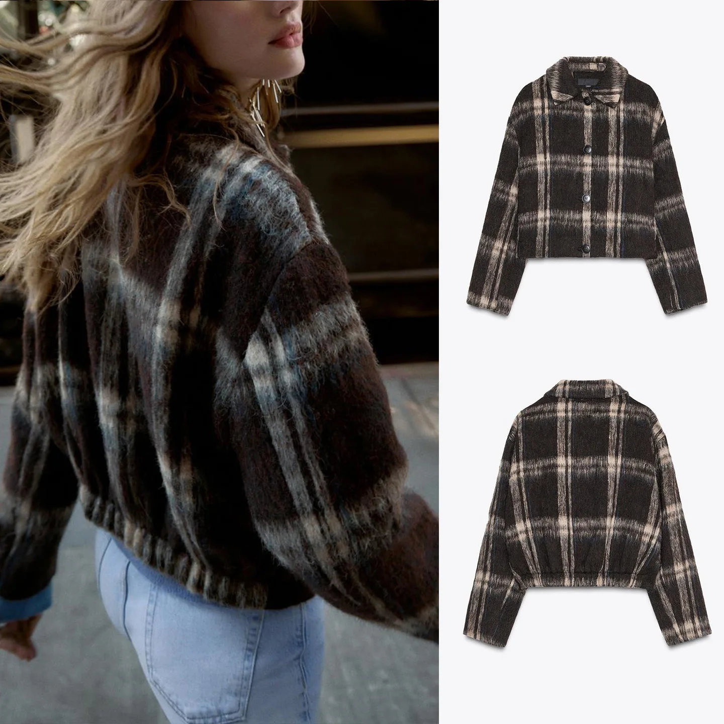 Autumn New Women's Cheered Long Sve Jaet Coat Mixed Wool Flap Collar ket Decorated Commuter Sle Ladies Outerwear
Autumn New Women's Cheered Long Sve Jaet Coat Mixed Wool Flap Collar ket Decorated Commuter Sle Ladies Outerwear