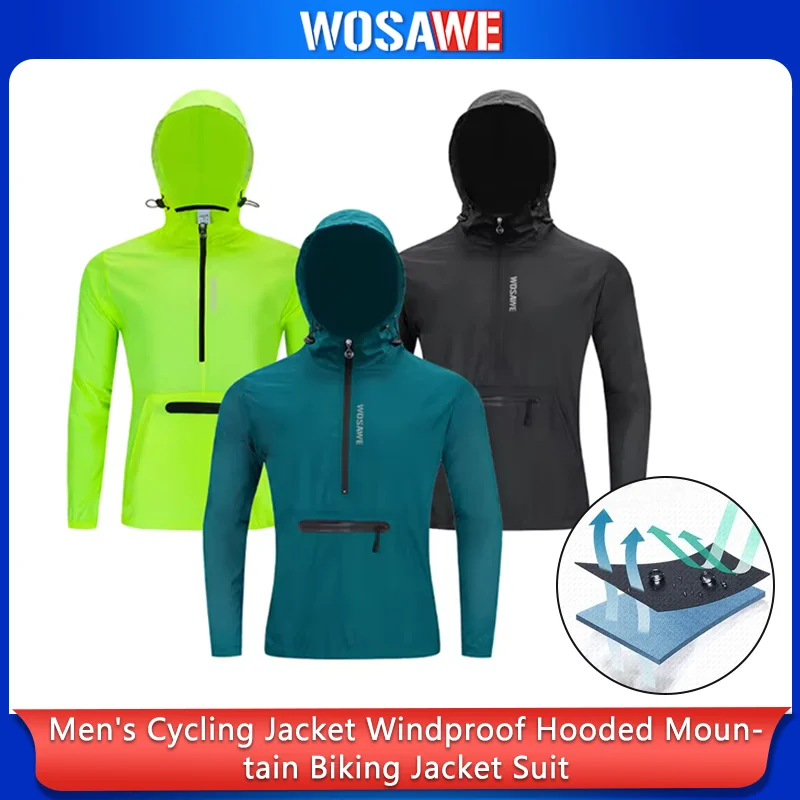 WOSAWE Man Cycling Jackets Windbreaker for Men Hooded MTB Bike Jackets for Riding Windproof Bicycle Clothing
WOSAWE Man Cycling Jackets Windbreaker for Men Hooded MTB Bike Jackets for Riding Windproof Bicycle Clothing