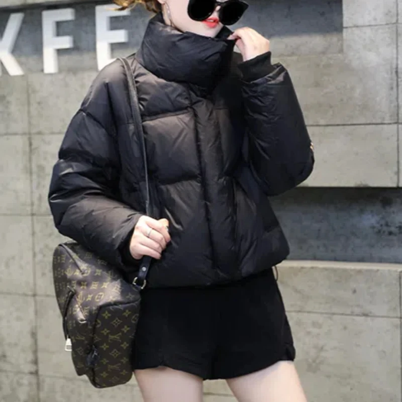 Осень-зима, новая мода, однотонные парки с отложным воротником и длинными рукавами, женская одежда, повседневный свободный утепленный корейский топ на молнии
Осень-зима, новая мода, однотонные парки с отложным воротником и длинными рукавами, женская одежда, повседневный свободный утепленный корейский топ на молнии