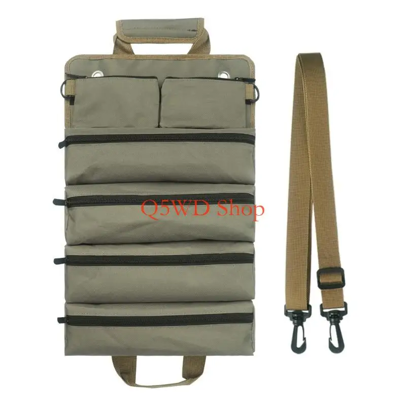 Q5WD Rolling Tool Organisers Bag with 4 Zipper Pockets Bag Multifunctional Tool Storage Professional Roll
Q5WD Rolling Tool Organisers Bag with 4 Zipper Pockets Bag Multifunctional Tool Storage Professional Roll