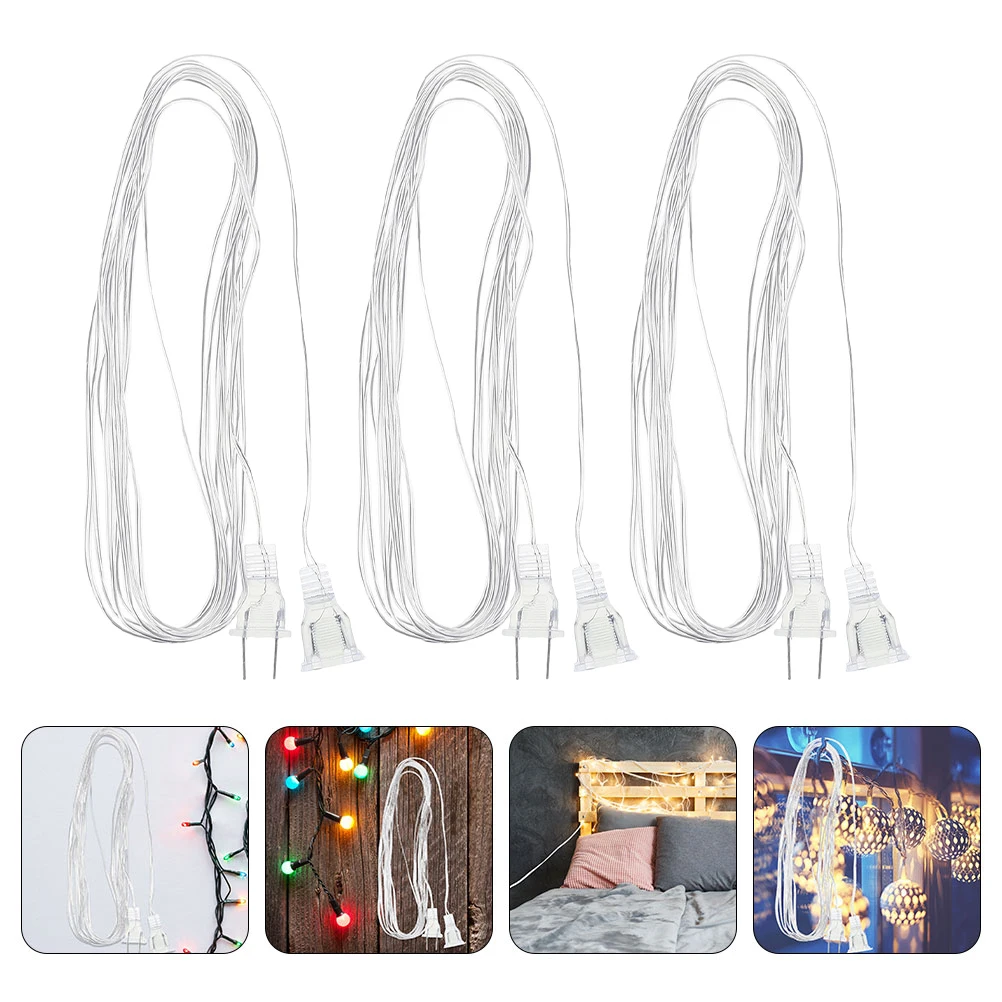 3 Pcs Extension Cable of Strip Lights Electric Curtain Power Led Lamp Cord Extended Wire
3 Pcs Extension Cable of Strip Lights Electric Curtain Power Led Lamp Cord Extended Wire