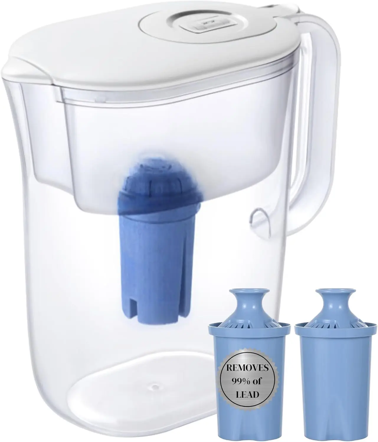 10-Cup Water Filter Pitcher & 2 Extended Life Water Filters (Removes Lead - 6 Months Per Filter) & Electronic
10-Cup Water Filter Pitcher & 2 Extended Life Water Filters (Removes Lead - 6 Months Per Filter) & Electronic