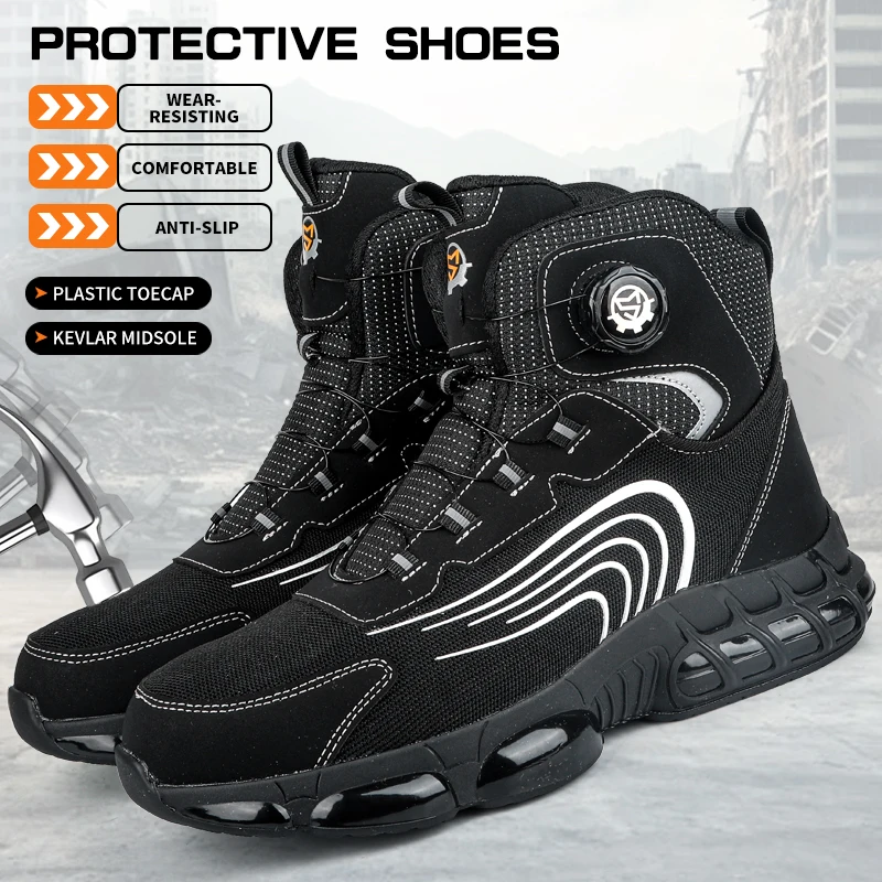 Высокие классические повседневные защитные ботинки с поворотной застежкой, обувь для защиты труда, защитные ботинки, рабочие ботинки, унисекс.
Высокие классические повседневные защитные ботинки с поворотной застежкой, обувь для защиты труда, защитные ботинки, рабочие ботинки, унисекс.