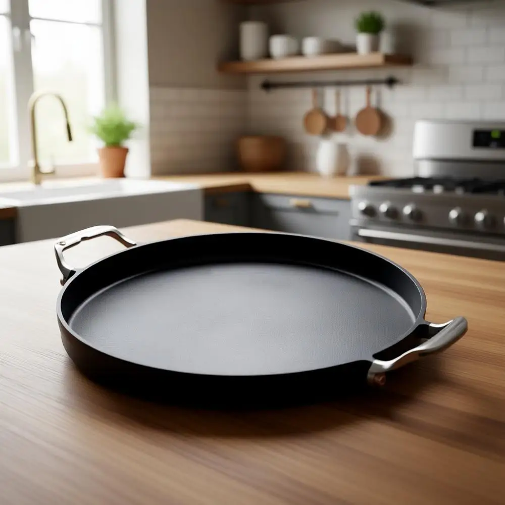 Большая чугунная сковорода-гриль для паэльи и пиццы глубокого приготовления, 18.15 x 14.11 x 1.25
Большая чугунная сковорода-гриль для паэльи и пиццы глубокого приготовления, 18.15 x 14.11 x 1.25