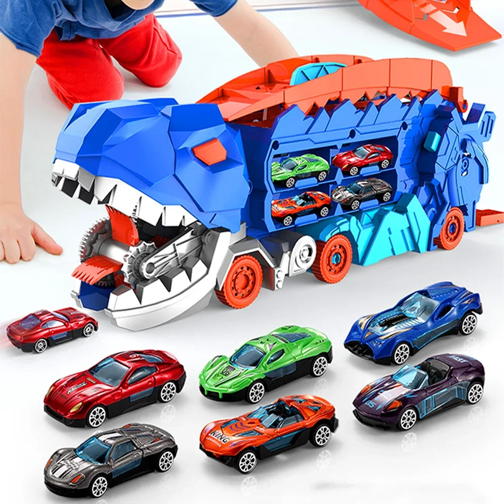 Transport Dinosaur Truck, with Foldable Sliding Race, Track Transforms into Standing T-rex Best Birthday Gifts Toys Boys Girls
Transport Dinosaur Truck, with Foldable Sliding Race, Track Transforms into Standing T-rex Best Birthday Gifts Toys Boys Girls