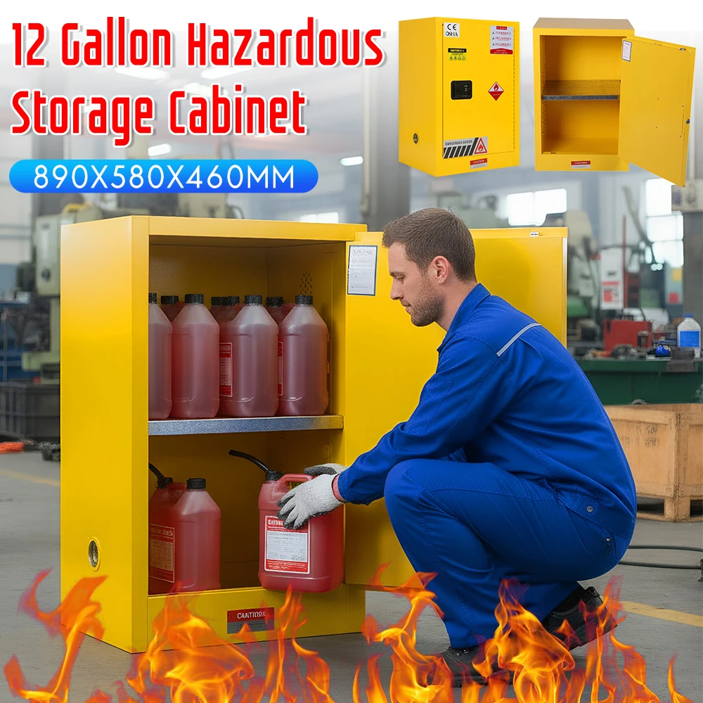 Стальной огнестойкий шкаф для химикатов на 12 галлонов (22,8x18,1x35 дюймов) – ящик для безопасного хранения легковоспламеняющихся и опасных веществ для промышленности и дома
Стальной огнестойкий шкаф для химикатов на 12 галлонов (22,8x18,1x35 дюймов) – ящик для безопасного хранения легковоспламеняющихся и опасных веществ для промышленности и дома