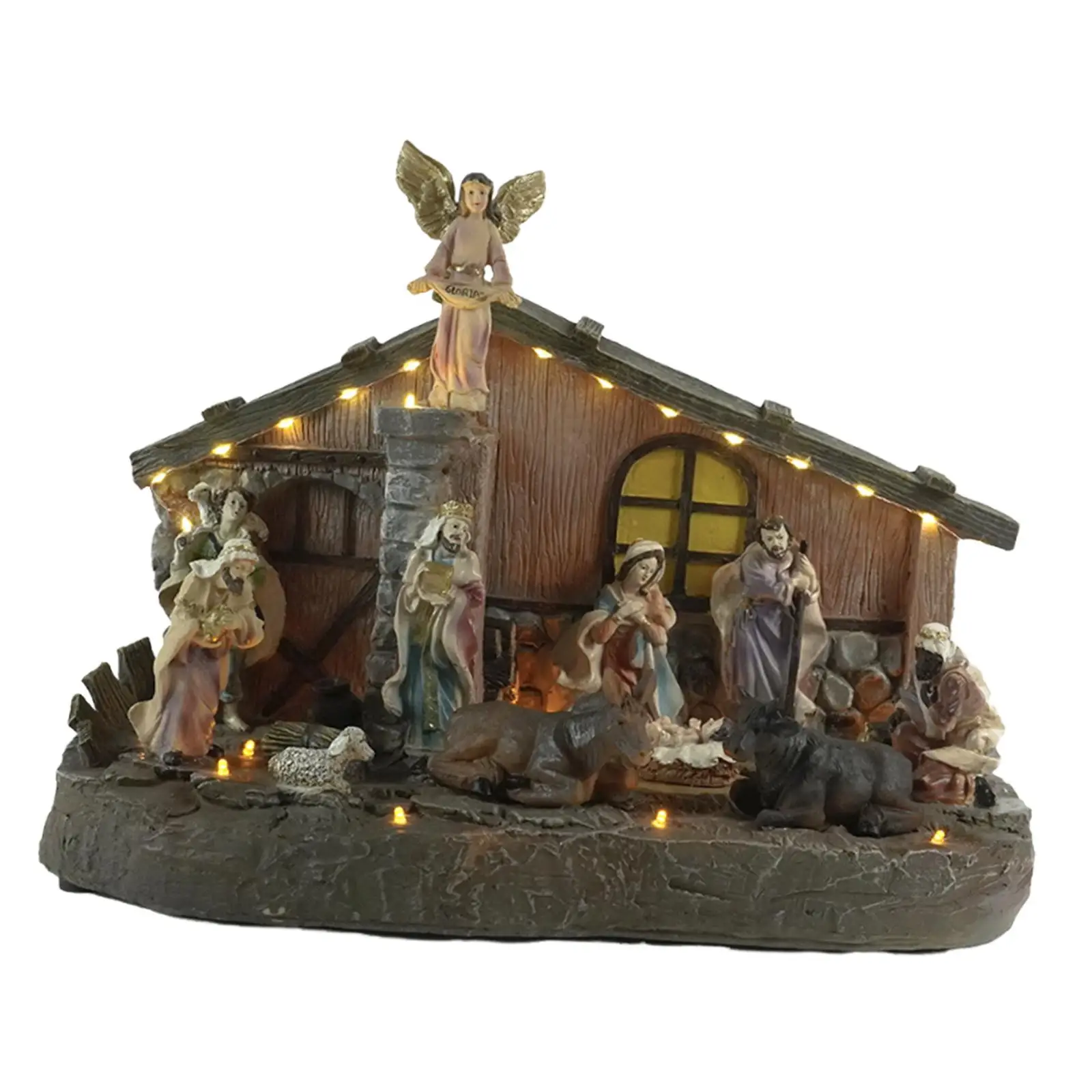 Nativity Scene Christmas Ornament Decoration Collectible Desktop Nativity Lighting for Bedroom Cafe Living Room Bookshelf Dorm
Nativity Scene Christmas Ornament Decoration Collectible Desktop Nativity Lighting for Bedroom Cafe Living Room Bookshelf Dorm