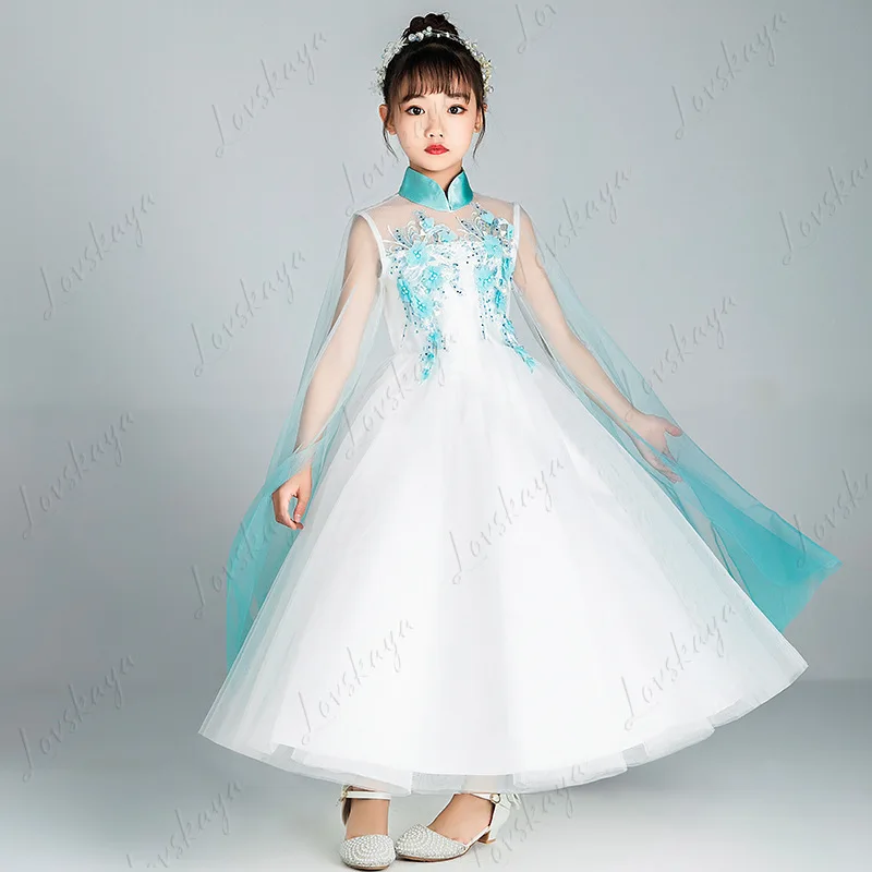 New Summer Long Water Sleeve Hanfu Dress Kids Fairy Tang Style Costume for Guzheng Performance
New Summer Long Water Sleeve Hanfu Dress Kids Fairy Tang Style Costume for Guzheng Performance