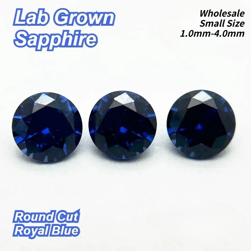 Lab Grown Sapphire Round Cut Royal Blue Color High Quality Wholesale Small Size 1.0-4.0mm for Jewelry Making Without Certificate
Lab Grown Sapphire Round Cut Royal Blue Color High Quality Wholesale Small Size 1.0-4.0mm for Jewelry Making Without Certificate