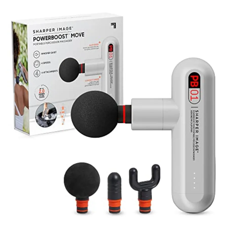 Powerboost Move - Mini Percussion Massage Gun| 4 Attachments, 4 Speeds, FSA Eligible| Full Body Back & Shoulder Massager| Deep Tissue Muscle Recovery| Portable Pain Relief Massage Tool
Powerboost Move - Mini Percussion Massage Gun| 4 Attachments, 4 Speeds, FSA Eligible| Full Body Back & Shoulder Massager| Deep Tissue Muscle Recovery| Portable Pain Relief Massage Tool