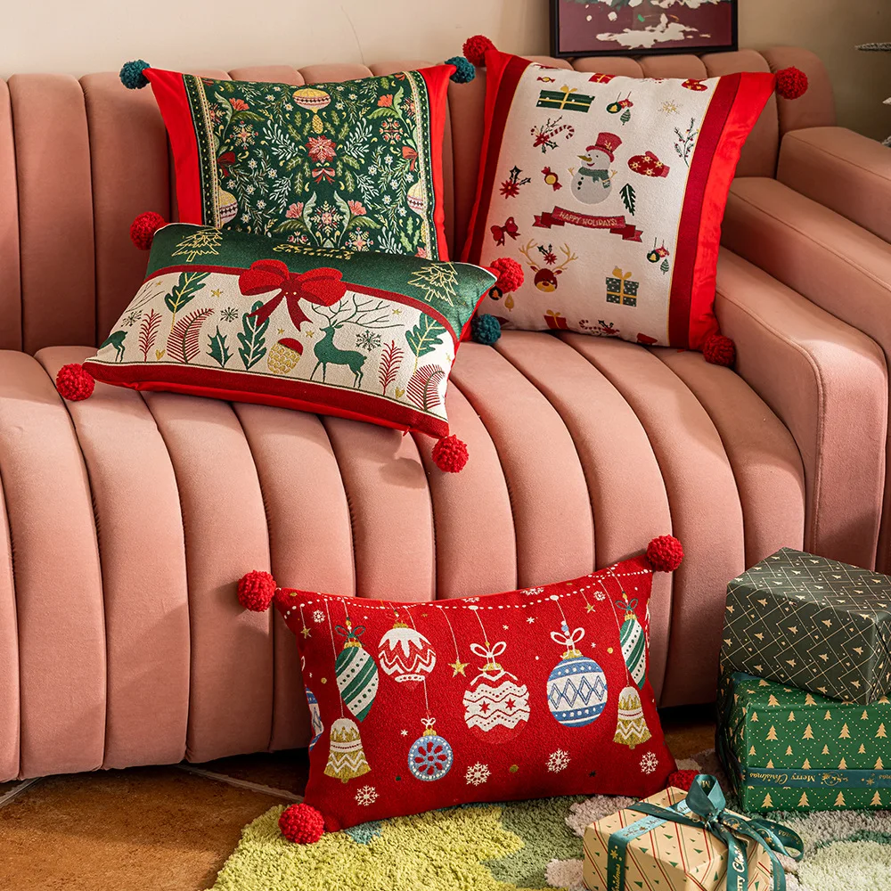 2025 Jacquard Yarn-dyed Christmas Cushion Cover Cartoon Elk Snowflake Embroidered Throw Pillow Cover Festival Pillows Decor Home
2025 Jacquard Yarn-dyed Christmas Cushion Cover Cartoon Elk Snowflake Embroidered Throw Pillow Cover Festival Pillows Decor Home