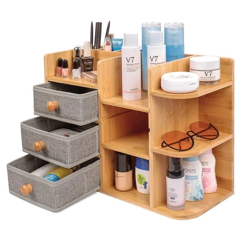 Bamboo wood makeup storage drawer storage device high quality cosmetics jewelry storage box
Bamboo wood makeup storage drawer storage device high quality cosmetics jewelry storage box